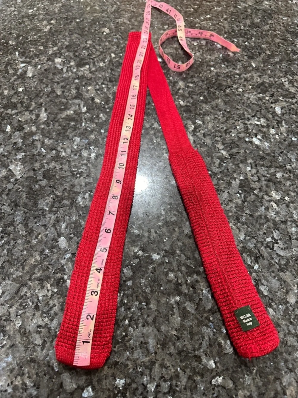 J. Crew Red Tie 100%Silk